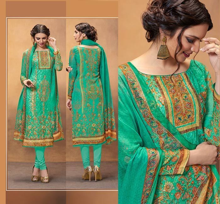 Original Indian Georgette Hansa Dress - (Husna Ara