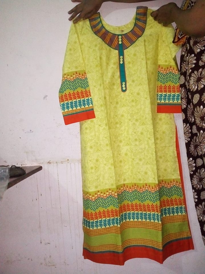 100% cotton ladies dress