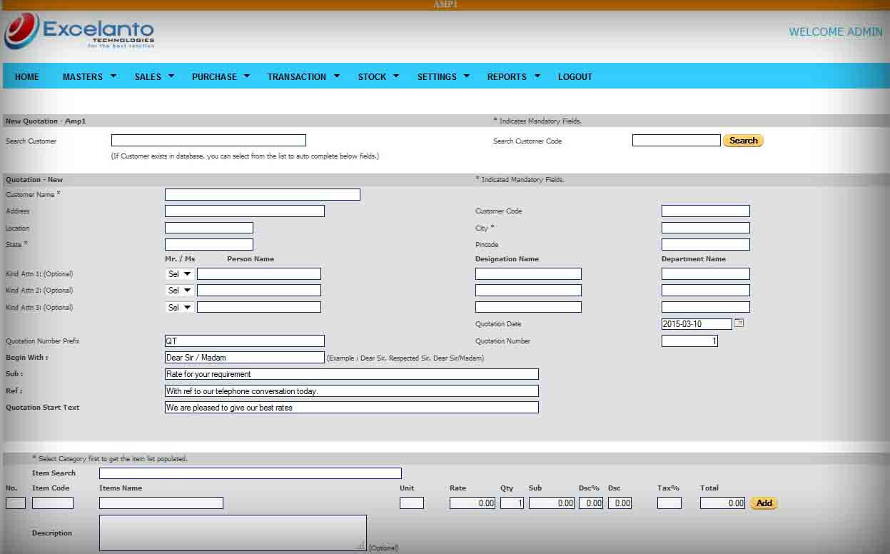 ERP Software (Web Based)