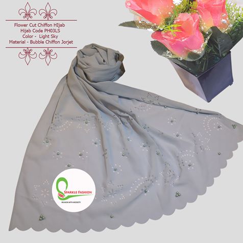 Bubble Chiffon Laser Cutting Hijab