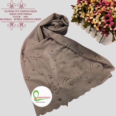 Bubble Chiffon Laser Cutting Hijab