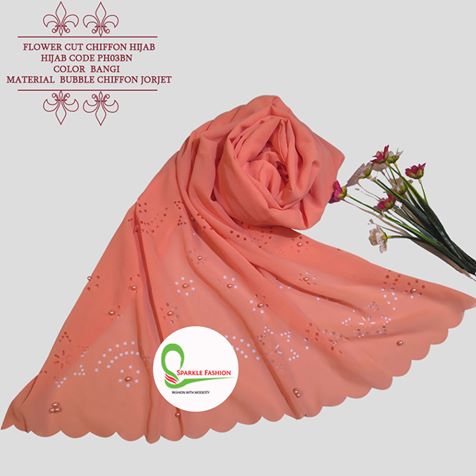 Bubble Chiffon Laser Cutting Hijab