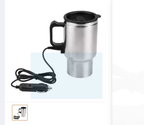 Stainless Steel 12v Car Electric Heating Mug - 400