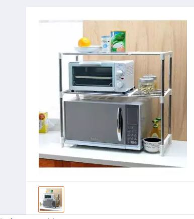 Microwave oven storage rack