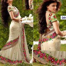 Multi Color Gorgias Traditional Soft Georgette Sar