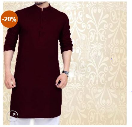 Gents Solid Color Casual Cotton Punjabi