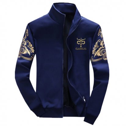 Boys Navy Blue Stylish Full Sleeve Cotton Jacket E