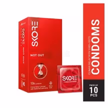 Skore Not Out Climax Delay Dotted Condoms 10pcs Pack (Made in India)