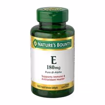 Nature's Bounty E 180mg Pure dI-Alpha Softgels, 120 Count