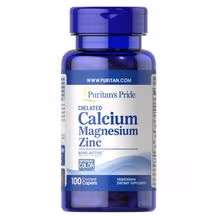 Puritan's Pride Chelated Calcium Magnesium Zinc - 100 Coated Caplets