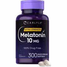 Carlyle Melatonin 10mg | 300 Softgels Extra Strength Sleep Aid for Men and Women