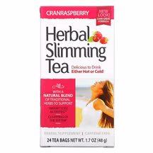 21st Century, Herbal Slimming Tea, Cranraspberry, Caffeine Free, 24 Tea Bags, 1.7oz (48g)