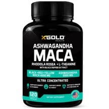 X Gold Strongest Health Maca Ashwagandha 120 Capsules